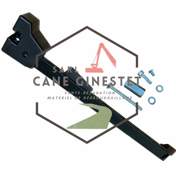Kit poignée de porte noire intérieure avec visserie pour cabine ILF Kommunal Aspen Energreen.