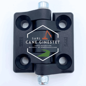 Charnière 45 x 45 mm noire en polyamide pour robot télécommandé Energreen