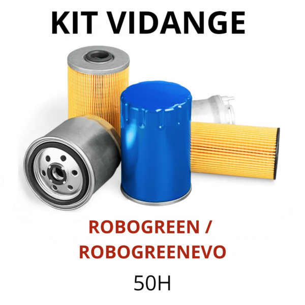 Kit filtres pour vidange 50H du Robogreen ou Robogreen evo Energreen