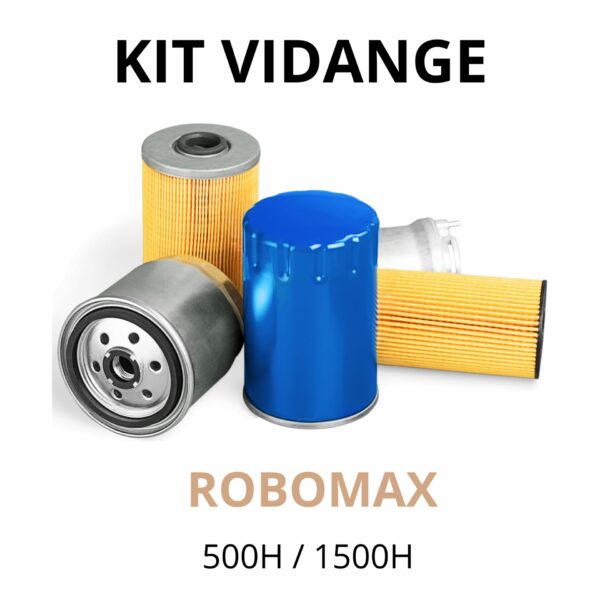 Kit filtres pour vidange 500H ou 1500H du Robomax n° de série > à 22