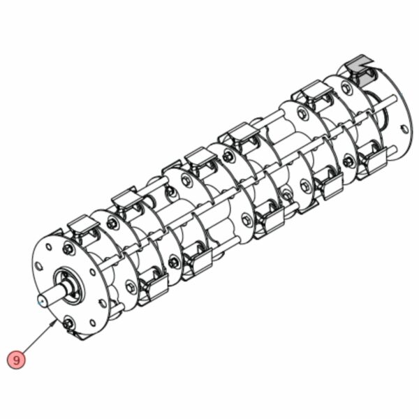 Rotor complet 1M30 avec kits marteaux outils Tête Forest Energreen
