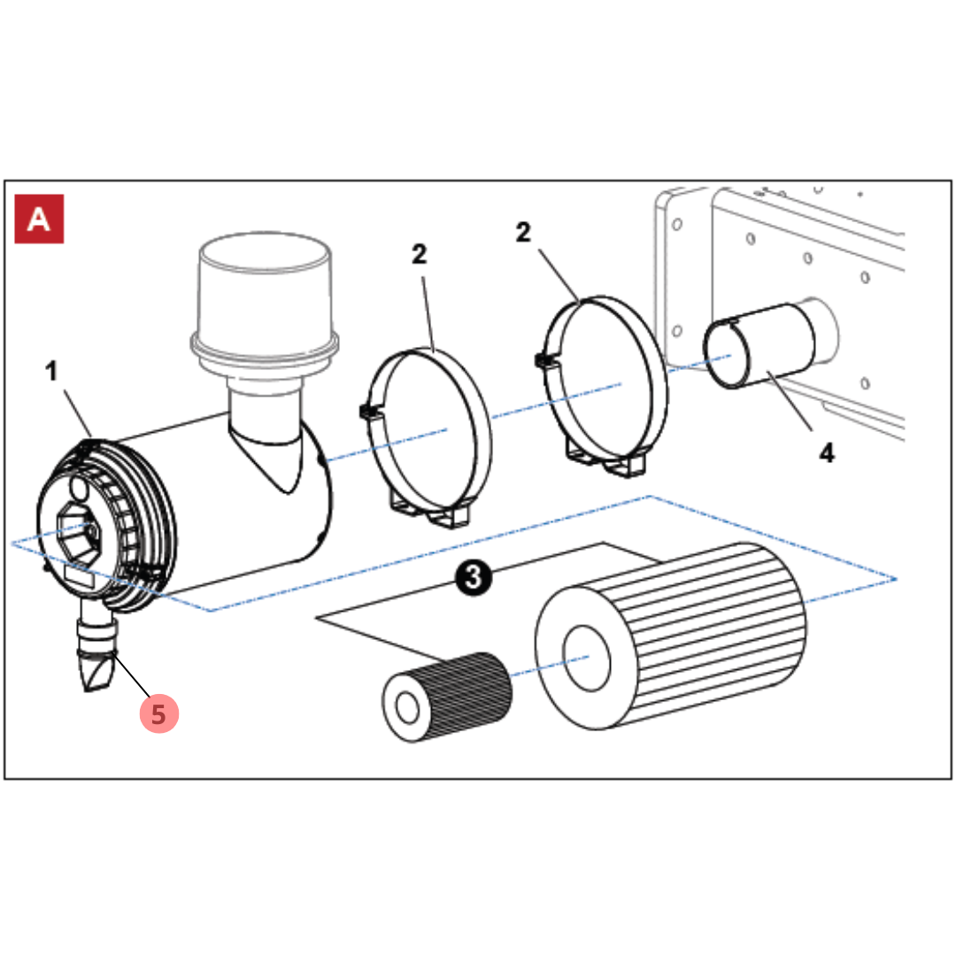 Clapet de protection filtre à air pour ILF vue livre pièces éclatées Energreen
