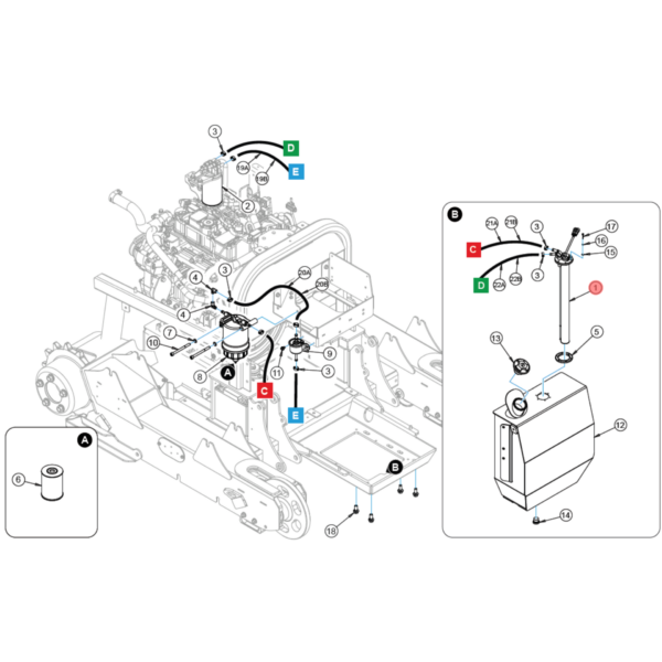 Jauge à carburant réservoir moteur pour roboevo et robofifti Energreen