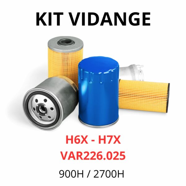 Kit filtres pour vidange 900H ou 2700H métrac H6X - H7X VAR 226.025