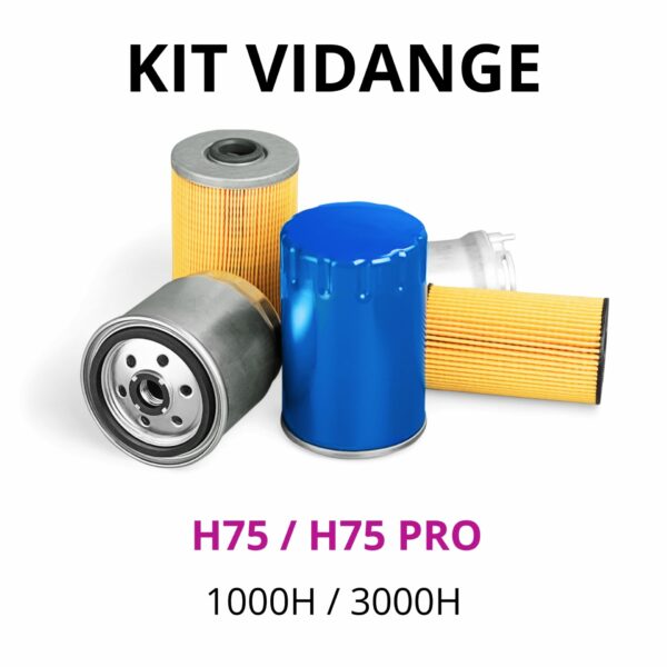 Kit filtres pour vidange 1000H ou 3000H métrac H75 - H75 PRO